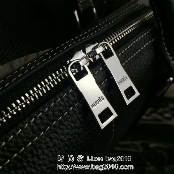 HERMES愛馬仕 最新款 原版牛皮 經典時尚 男士公事包 可手提斜挎 8802-1 JD1224